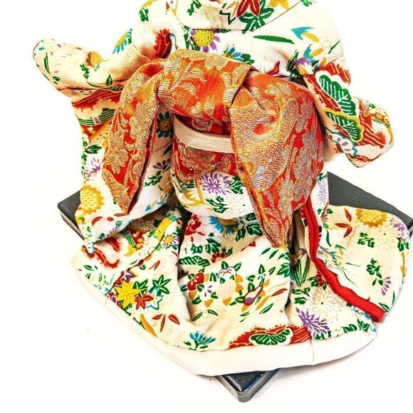 Vintage 10” Kneeling Geisha Japanese Doll - Picture 8 of 14